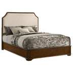 Home & Sleep Outlet - Garland 58-inch Queen Panel Bed Cream and Brown Cherry