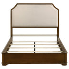 Home & Sleep Outlet - Garland 58-inch Queen Panel Bed Cream and Brown Cherry