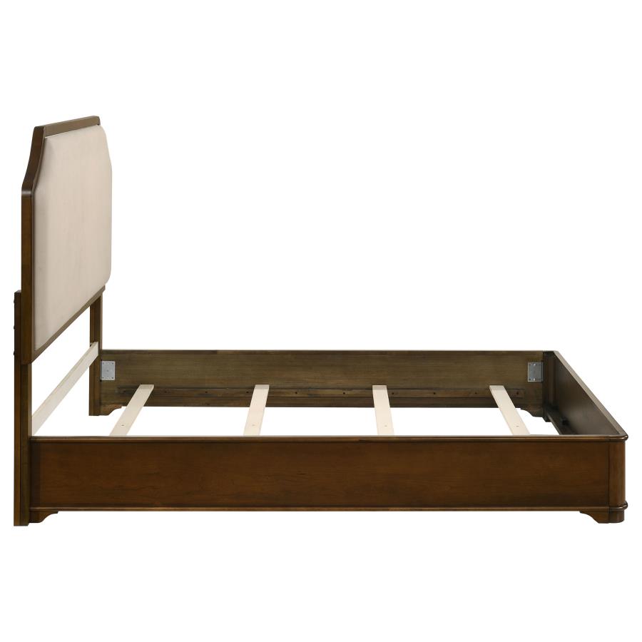 Home & Sleep Outlet - Garland 58-inch Queen Panel Bed Cream and Brown Cherry