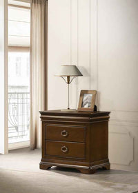 Garland 2-drawer Nightstand Bedside Table Brown Cherry