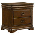 Garland 2-drawer Nightstand Bedside Table Brown Cherry