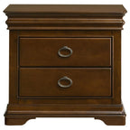 Garland 2-drawer Nightstand Bedside Table Brown Cherry