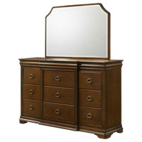 Garland 9-drawer Bedroom Dresser with Mirror Brown Cherry