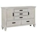 Franco 5-piece Eastern King Bedroom Set Distressed White