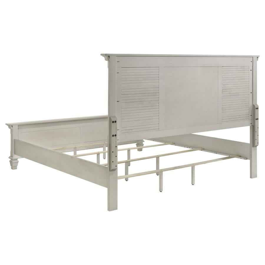 Franco 5-piece Eastern King Bedroom Set Distressed White