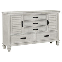 Franco 5-piece Eastern King Bedroom Set Distressed White