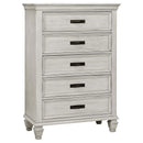 Franco 5-piece Eastern King Bedroom Set Distressed White
