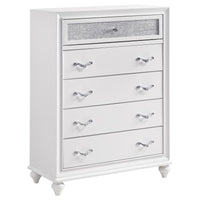Barzini 5-piece California King Bedroom Set White