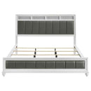Barzini Wood California King Panel Bed White