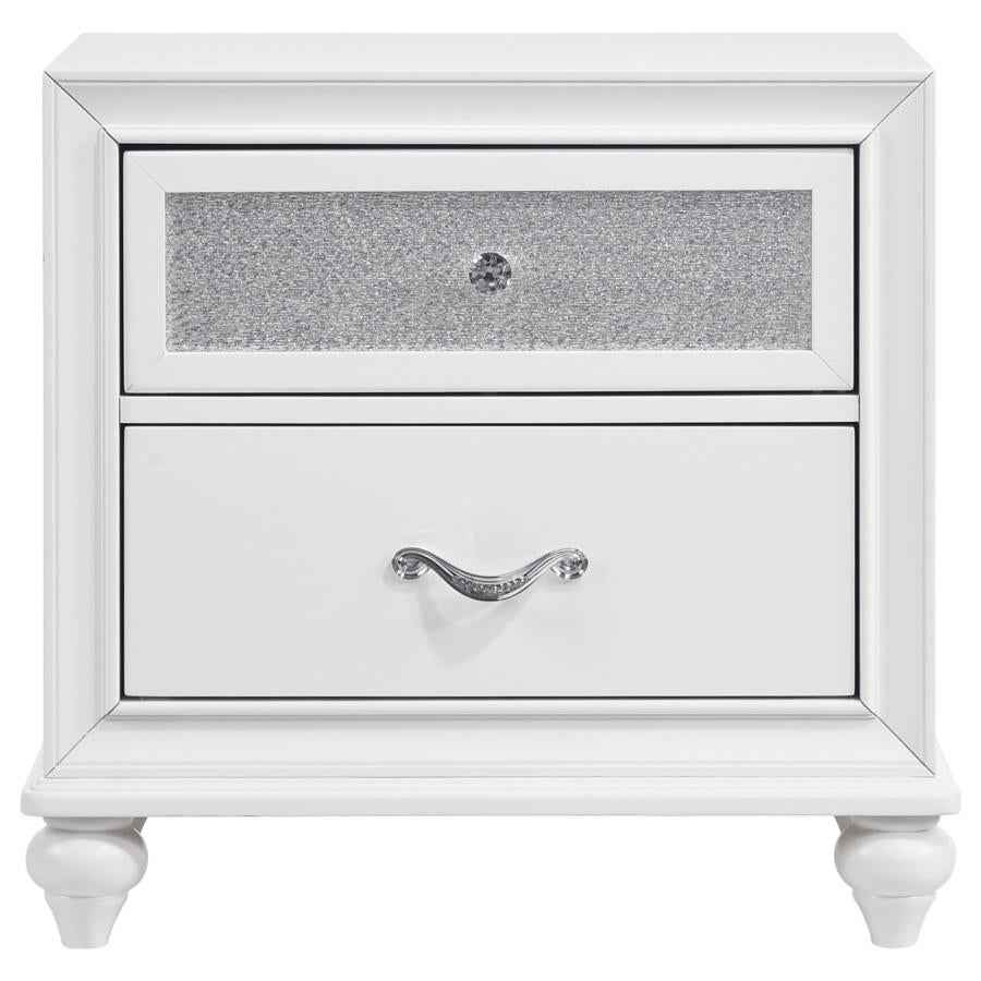 Barzini 2-drawer Nightstand White