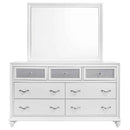 Barzini 7-drawer Dresser with Mirror White