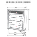 Barzini 5-drawer Bedroom Chest White
