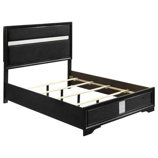 Miranda 54-inch Upholstered Full Panel Bed Black