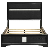 Miranda 54-inch Upholstered Full Panel Bed Black