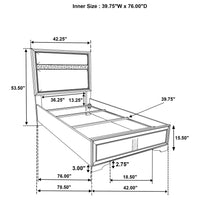 Miranda 5-piece Twin Bedroom Set Black
