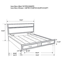 Miranda 4-piece California King Bedroom Set Black
