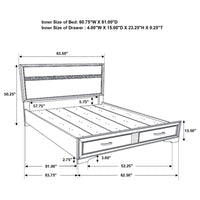 Miranda 51-inch Wood Queen Storage Panel Bed Black
