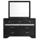 Miranda 7-drawer Dresser with Mirror Black