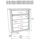 Miranda 6-drawer Bedroom Chest Black