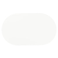 Retro Oval 60-inch Wood Top Dining Table White and Chrome
