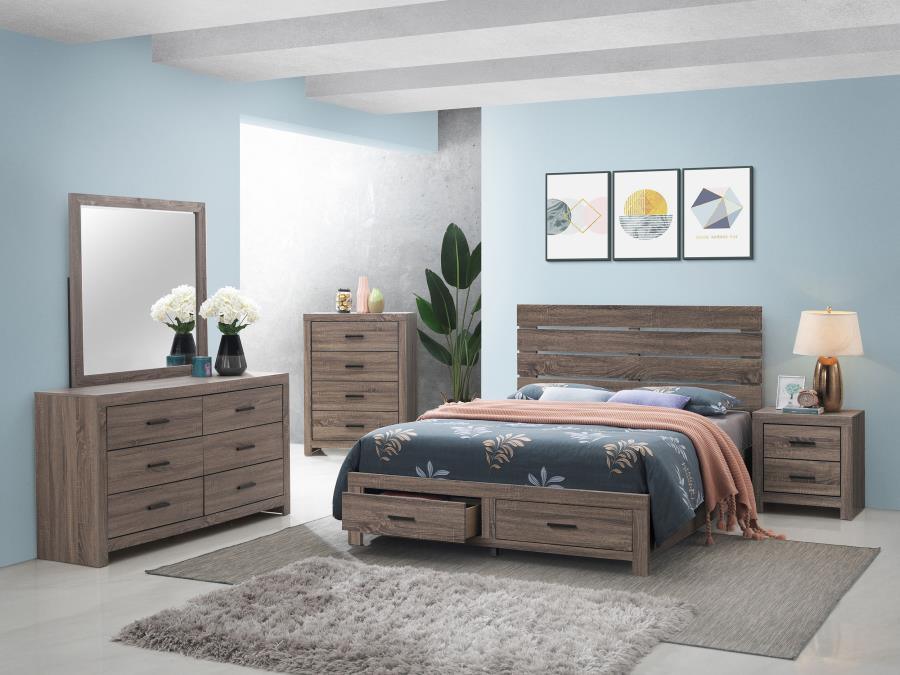 Home & Sleep Outlet - Brantford 4-piece Eastern King Bedroom Set Coastal White