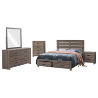 Brantford 5-piece Eastern King Bedroom Set Barrel Oak