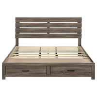 Brantford Wood Eastern King Storage Panel Bed Barrel Oak