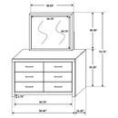 Brantford 6-drawer Dresser with Mirror Barrel Oak