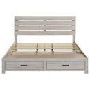Brantford Wood Eastern King Storage Panel Bed Coastal White