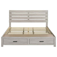 Brantford Wood Eastern King Storage Panel Bed Coastal White