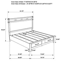 Hazlewood 4-piece Eastern King Bedroom Set Vineyard Oak