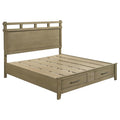Home & Sleep Outlet - Hazlewood 59-inch Eastern King Storage Bed Vineyard Oak