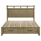 Home & Sleep Outlet - Hazlewood 59-inch Eastern King Storage Bed Vineyard Oak