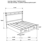Home & Sleep Outlet - Hazlewood 59-inch Eastern King Storage Bed Vineyard Oak