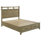 Home & Sleep Outlet - Hazlewood 59-inch Queen Panel Storage Bed Vineyard Oak