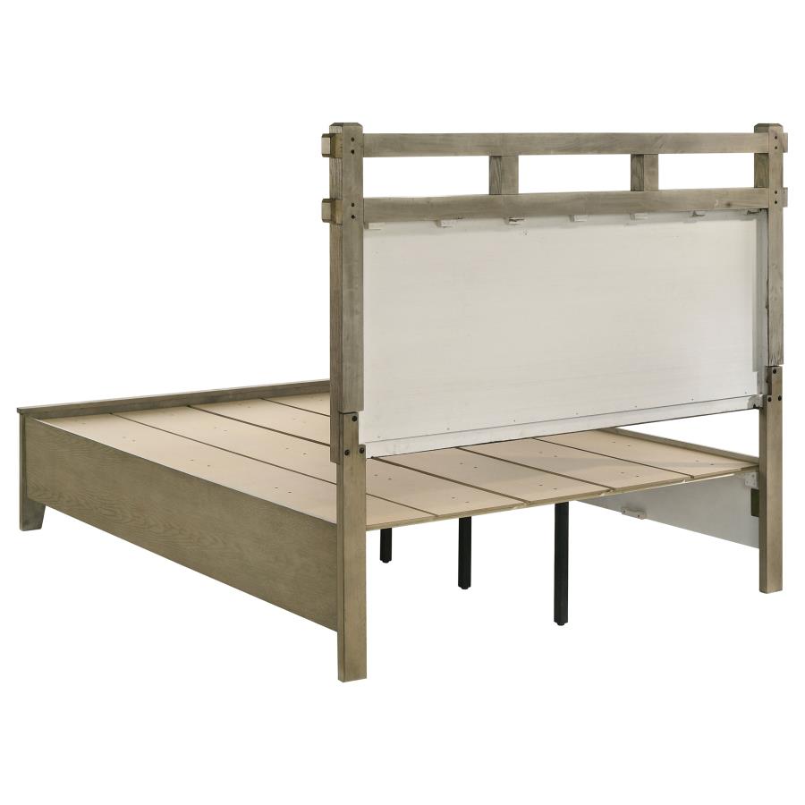 Home & Sleep Outlet - Hazlewood 59-inch Queen Panel Storage Bed Vineyard Oak