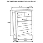 Hazlewood 5-piece Eastern King Bedroom Set Vineyard Oak