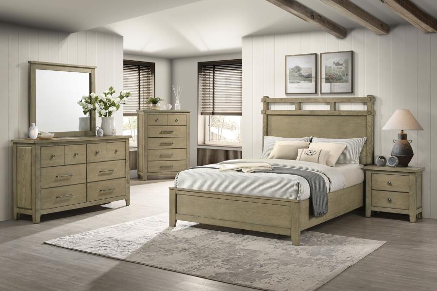 Home & Sleep Outlet - Hazlewood 61-inch Eastern King Panel Bed Vineyard Oak