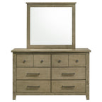 Home & Sleep Outlet - Hazlewood 6-drawer Bedroom Dresser with Mirror Vineyard Oak
