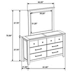 Home & Sleep Outlet - Hazlewood 6-drawer Bedroom Dresser with Mirror Vineyard Oak