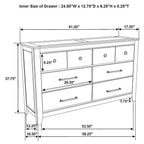 Hazlewood 6-drawer Bedroom Dresser Cabinet Vineyard Oak