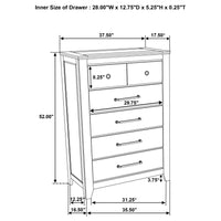 Hazlewood 5-drawer Bedroom Chest of Drawers Vineyard Oak