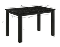 RESIA 2120BK-5P (5-Piece Dining Set)