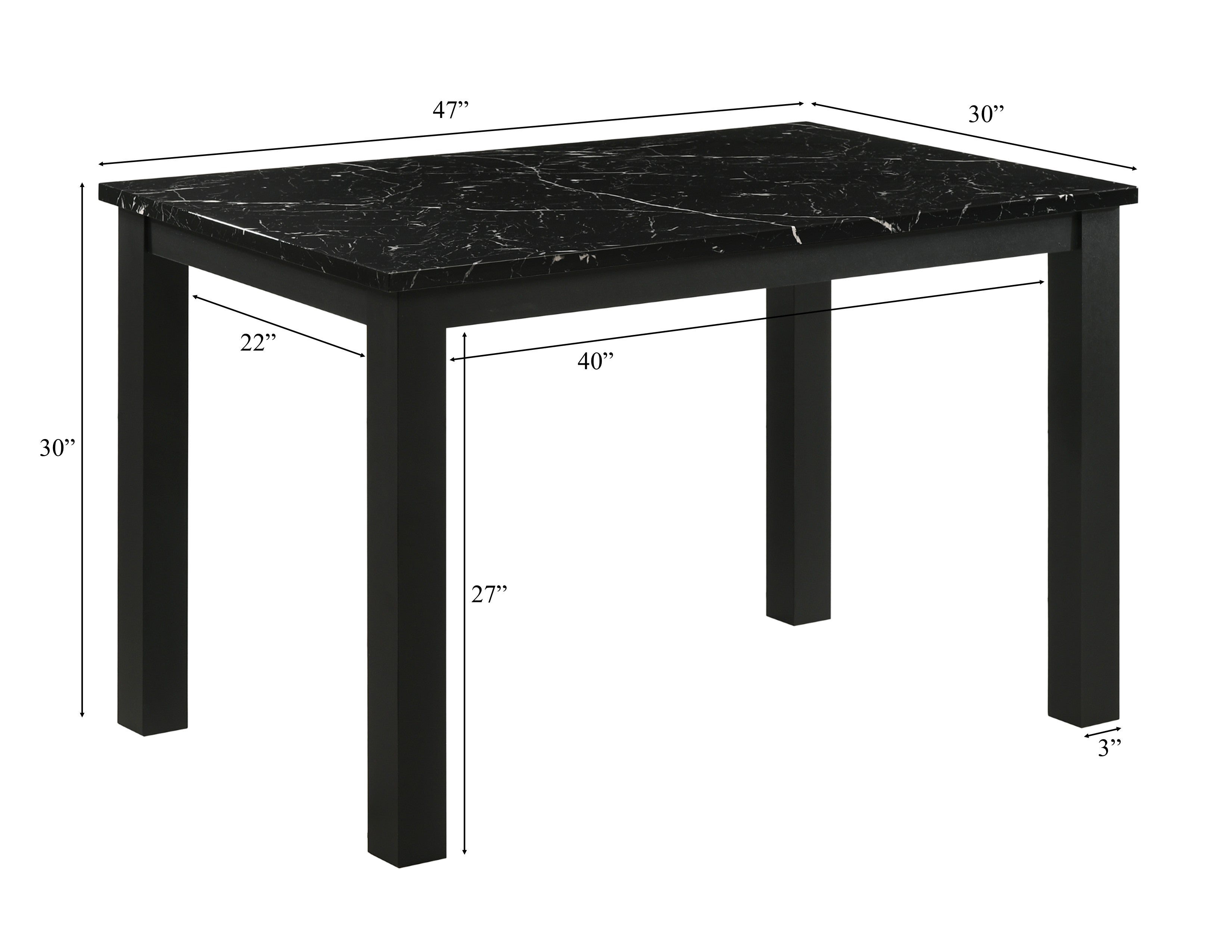 RESIA 2120BK-5P (5-Piece Dining Set)