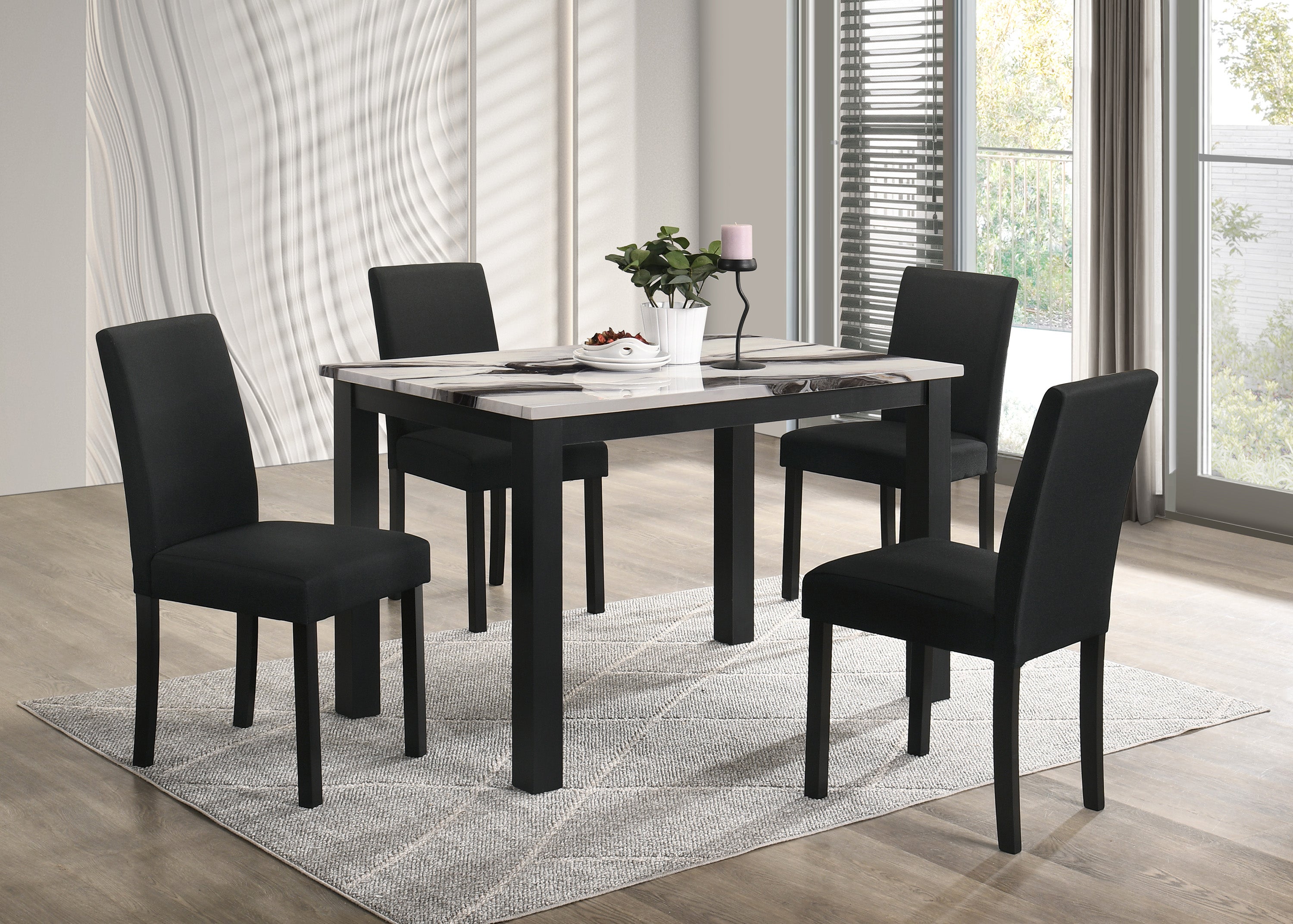 RESIA 2120BK-5P (5-Piece Dining Set)