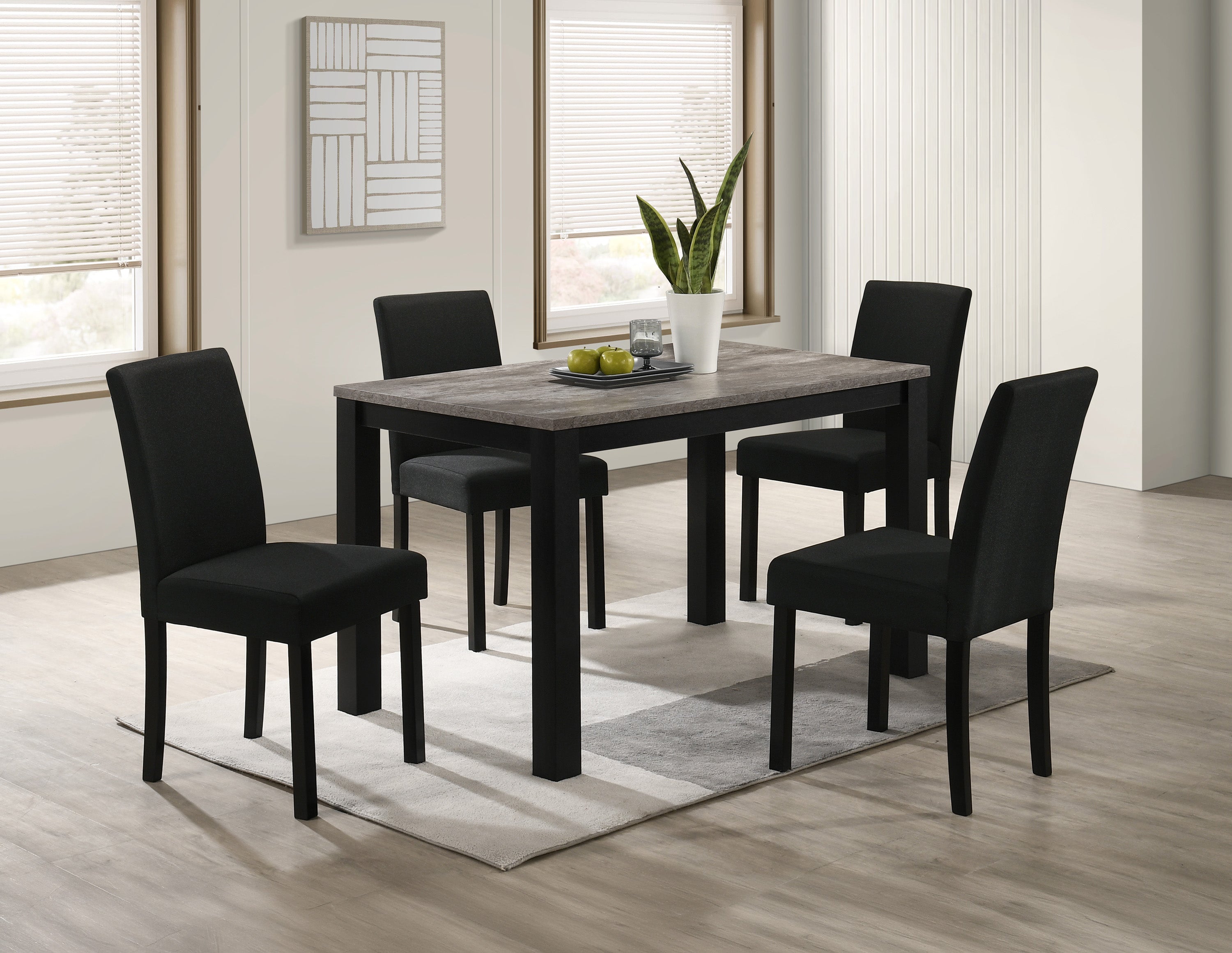 RESIA 2120BK-5P (5-Piece Dining Set)