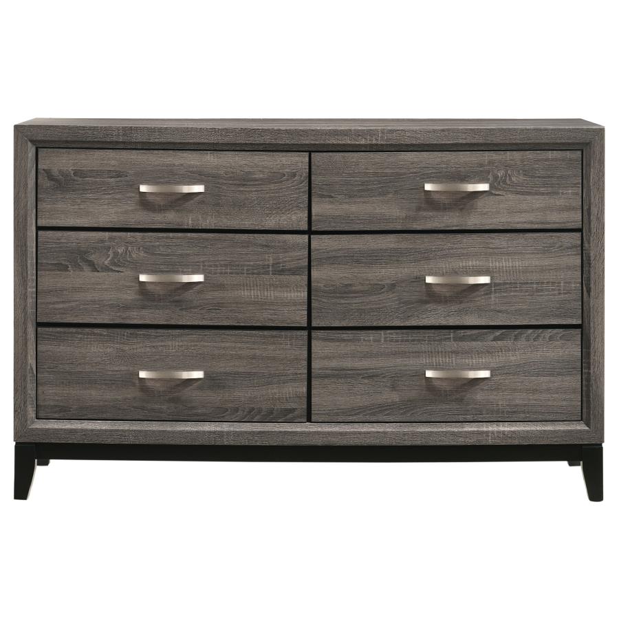 Watson Four-piece Eastern King Bedroom Set Grey Oak