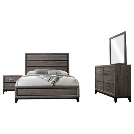 Watson Four-piece California King Bedroom Set Grey Oak