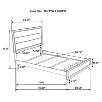 Watson Four-piece Twin Bedroom Set Grey Oak