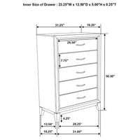 Watson Five-piece Twin Bedroom Set Grey Oak